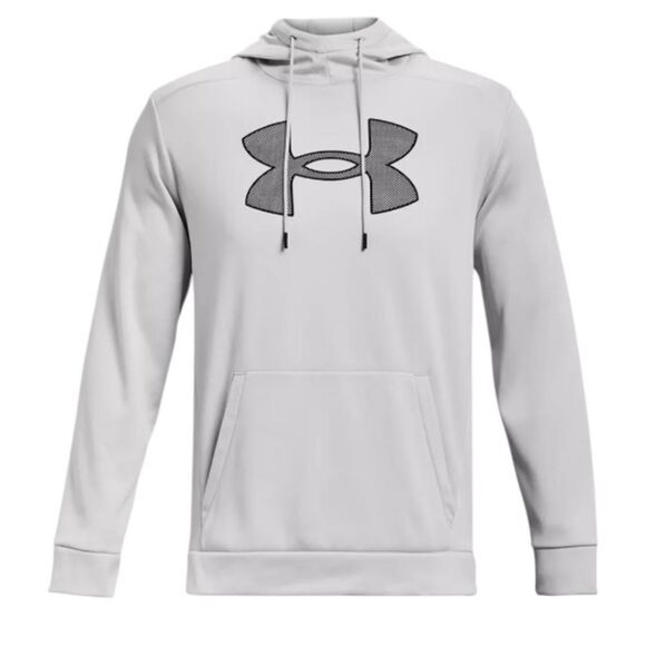 Under Armour Hoodie Sweatshirt Men's Size 2XL Big Logo Fleece Hoodie Halo Gray - Picture 5 of 5